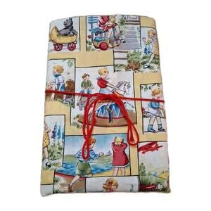 Vintage‎ Michael Miller Playtime 50's Era Children Playing Scenes 2 Yards Fabric